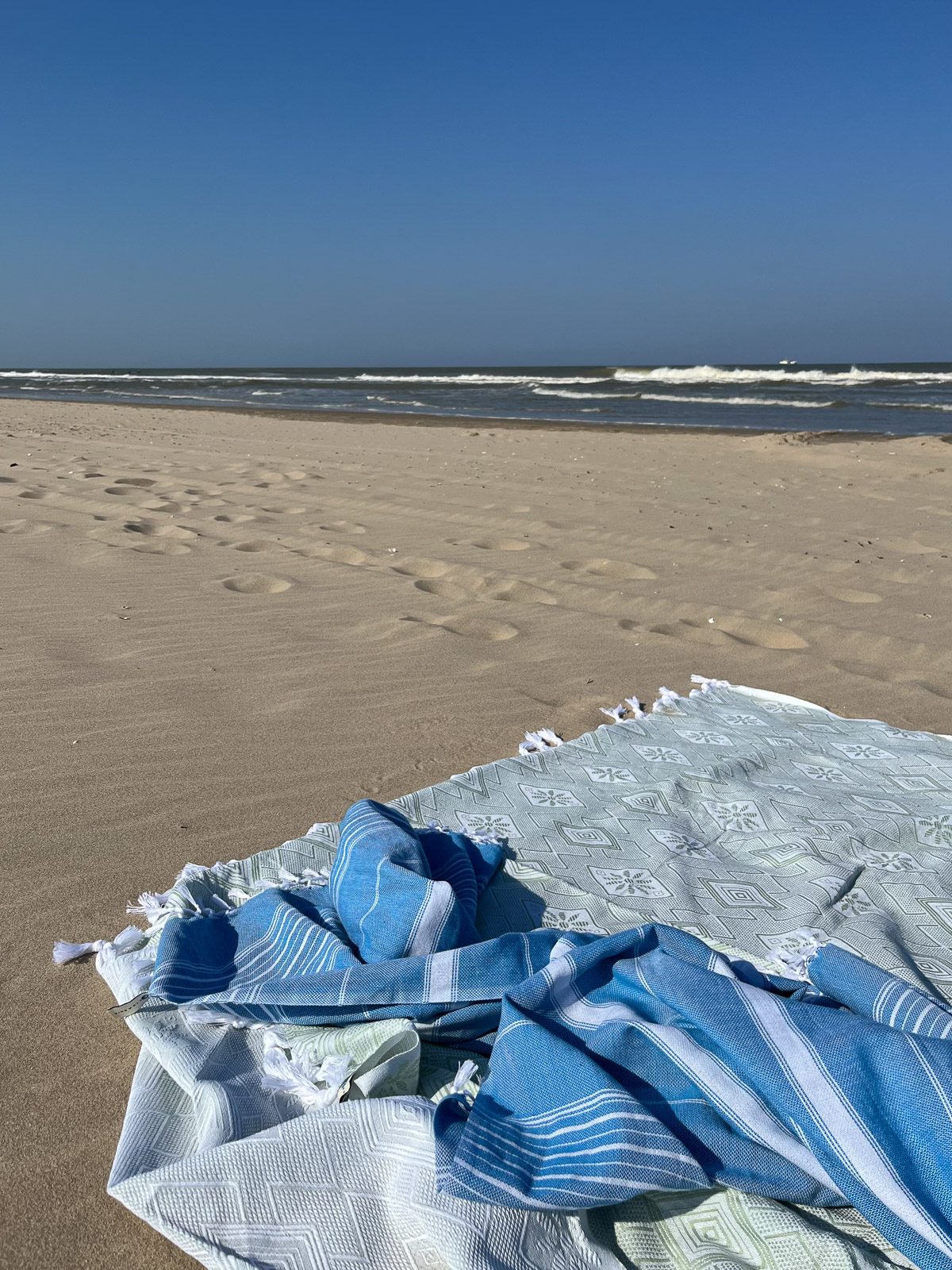 hammam towel XL ocean blue/light blue 220x160cm
